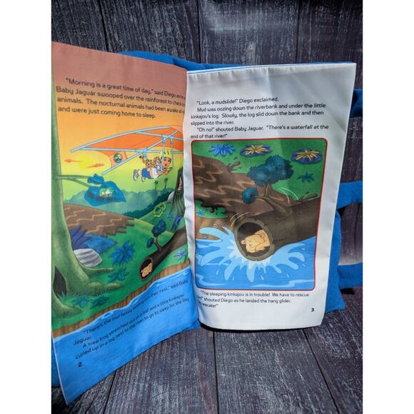 Go Diego Go - Diego Rescuses The Kinkajou Plush Pillow Book 2007 Nick Jr RARE - Picture 7 of 10